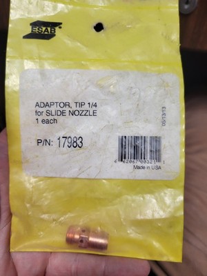 Esab 17983 Adaptor Tip 1/4 for Slide Nozzle