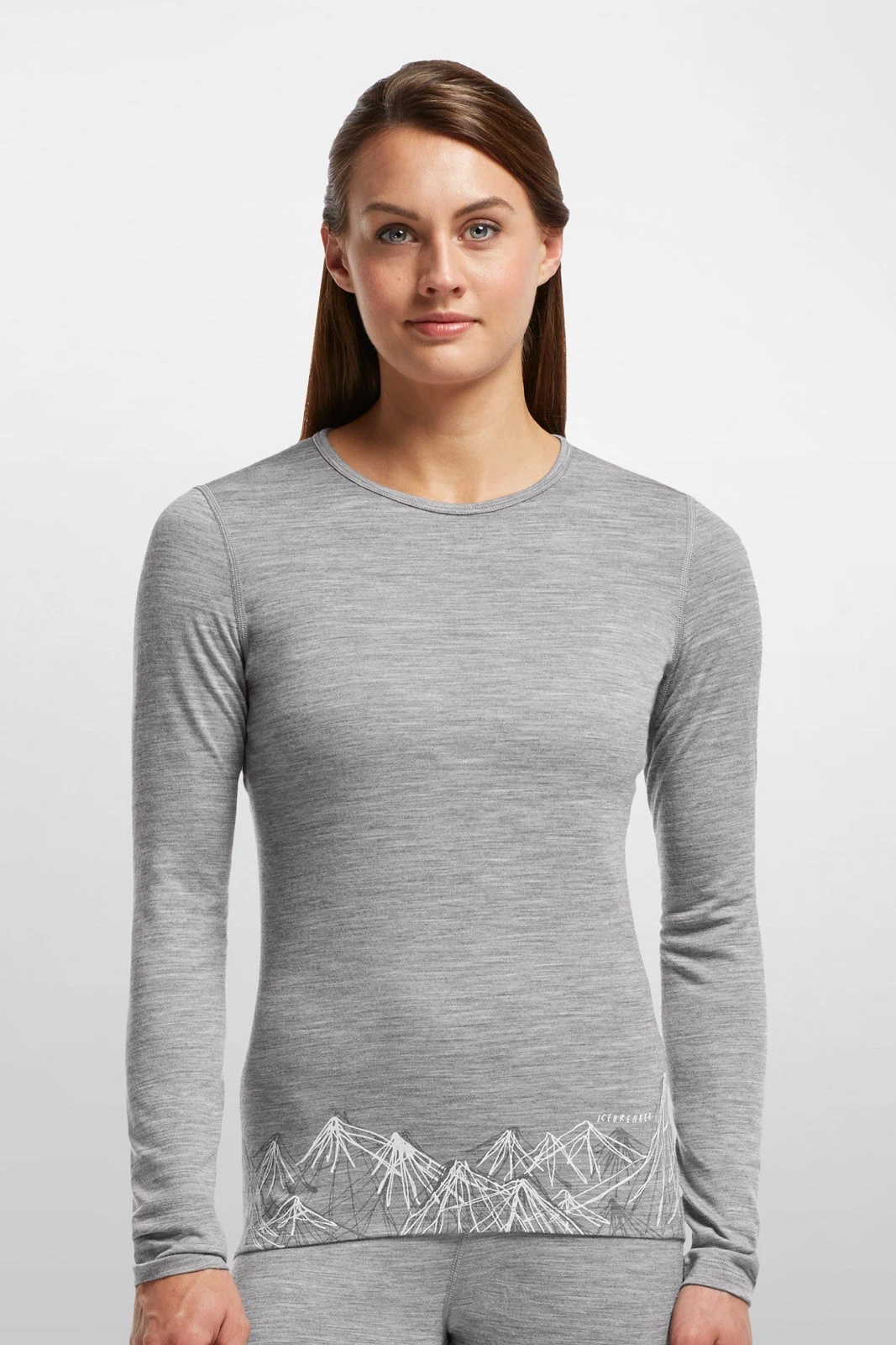 Icebreaker Tee Top Womens M Merino 200 Wool Graphic Mountain Outdoor Hike Camp