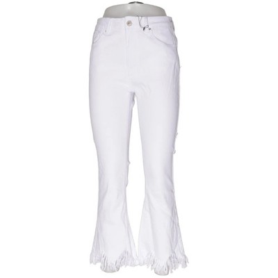 Mas Fashion, Jeans, Größe: L, Weiß, Baumwolle/Elasthan/Polyester, Einfarbig #XCC
