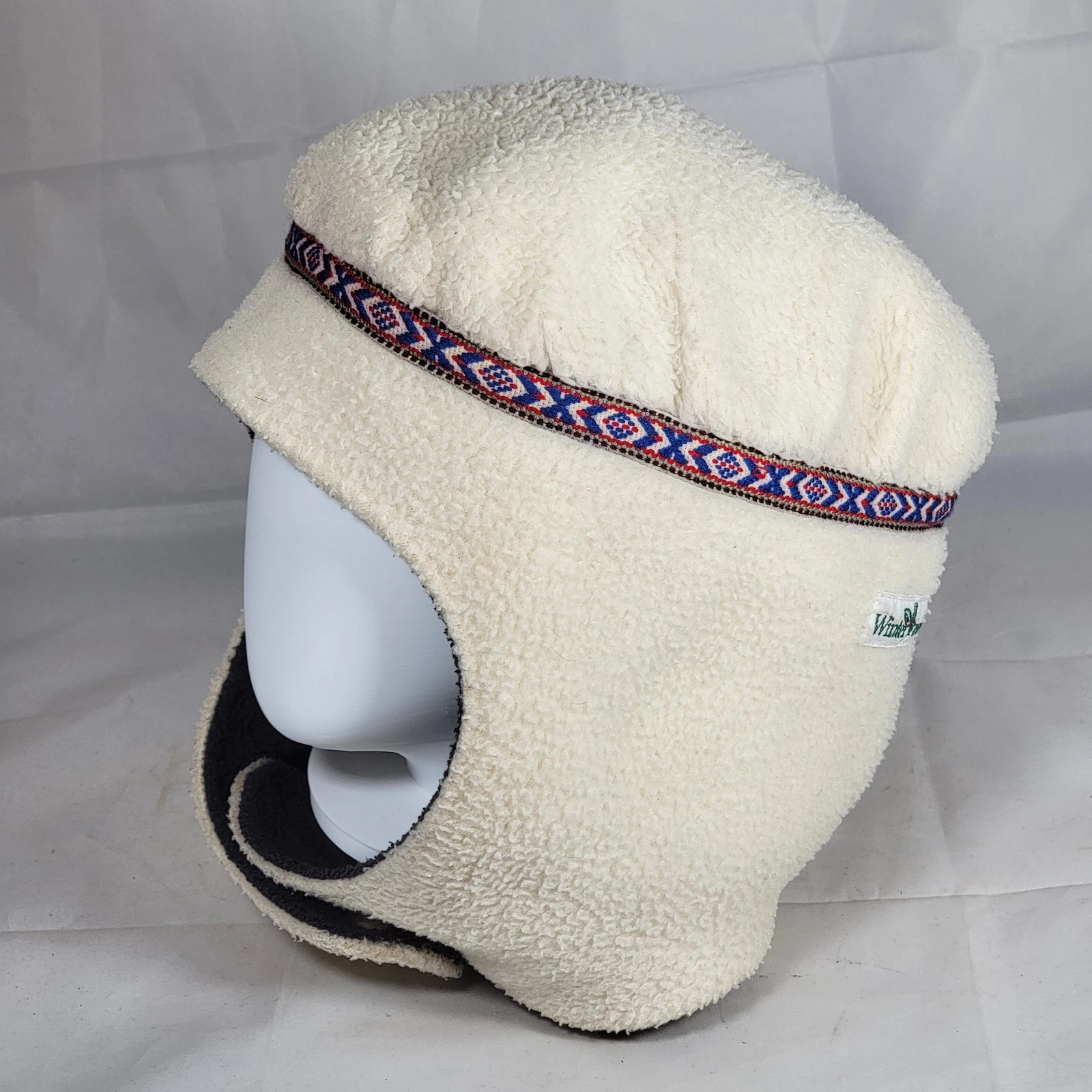 WINTERGREEN Polartec Navy Fleece Trapper Bomber Hat Adjustable Cap Adult Medium