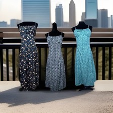 Shein Ditsy Floral Thigh Split Zip Back Cami Dress Size 6/Med. NWOT LOT of Three