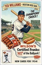 1954 Wilson Franks Baseball Cards 8