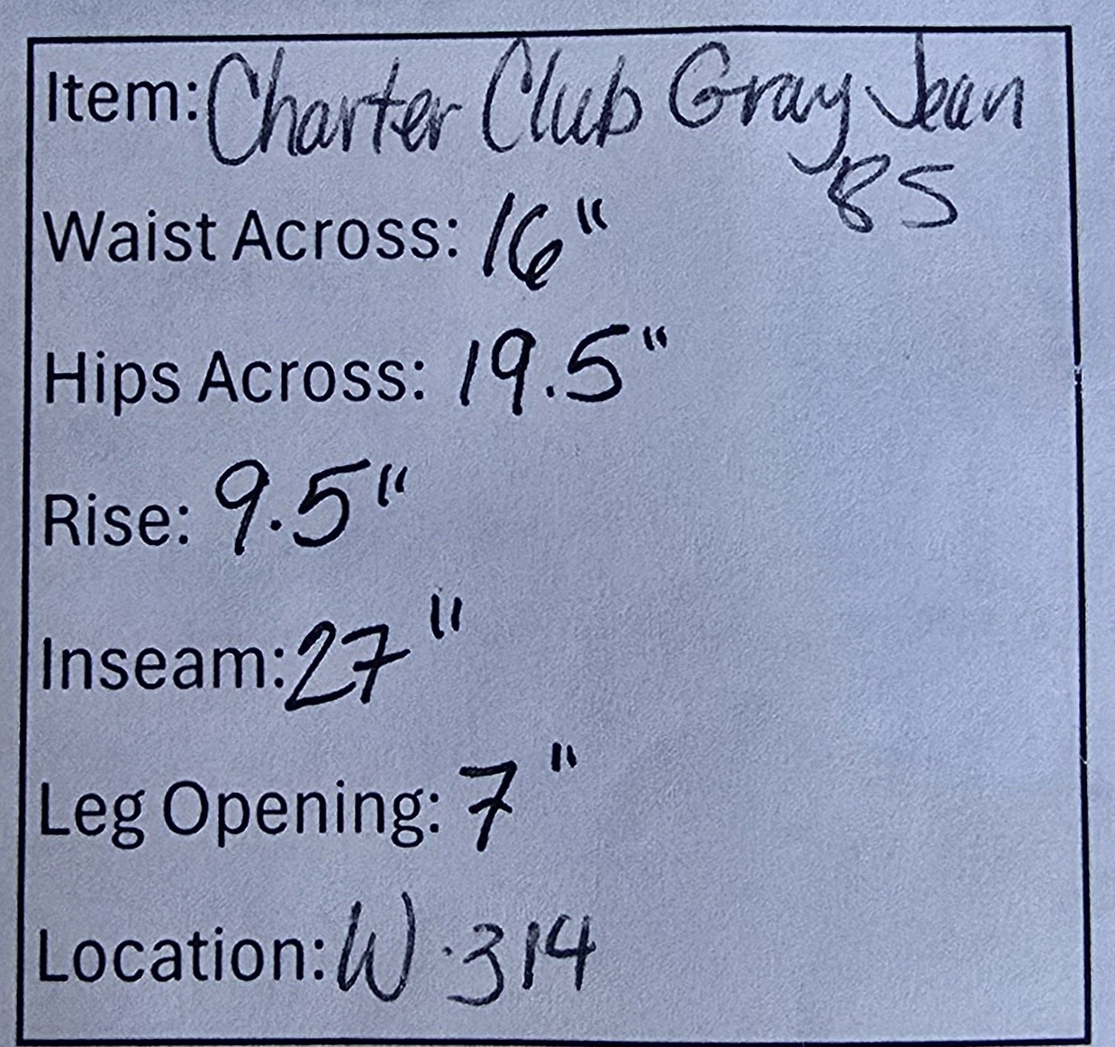 Charter Club Lexington Straight Jeans Sz 8P Light Gray Petite Denim Stretch Mid thumbnail 7