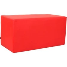 Interion Antimicrobial Rectangle Reception Bench Red  Industrial 695628RD-AM