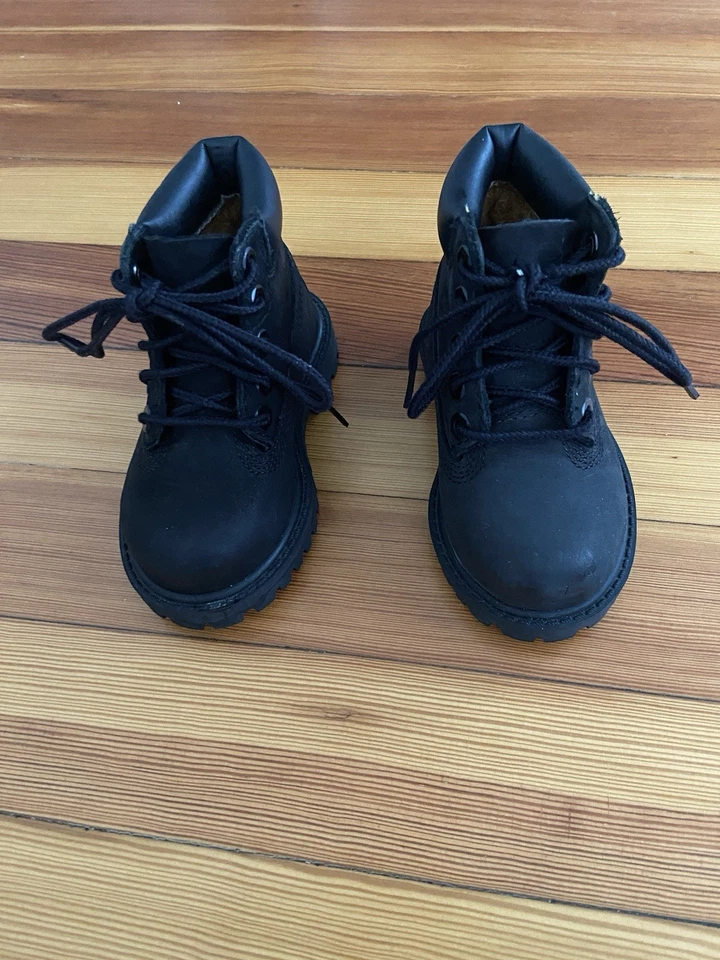 Timberland Black Nubuck Leather Boots Limited Edition Toddler Size 4 Baby - Image 4 of 4