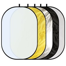 Glow 5 In 1 Collapsible Reflector - Black, White, Zebra gold, Silver, Trans - 40