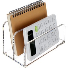 Acrylic Letter File Holder, 2 Section Desk Oragnizer