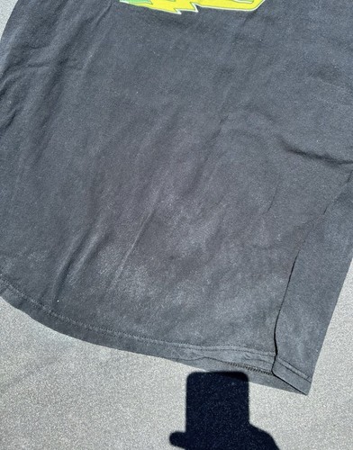 Vintage Nike Lightning Bolt Black Green Tee Shirt Y2K Gray Tag - Afbeelding 5 van 5