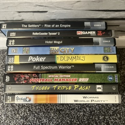 PC Spiele Konvolut x9 Sim City Rolker Coaster Tycoon, Die Siedler 