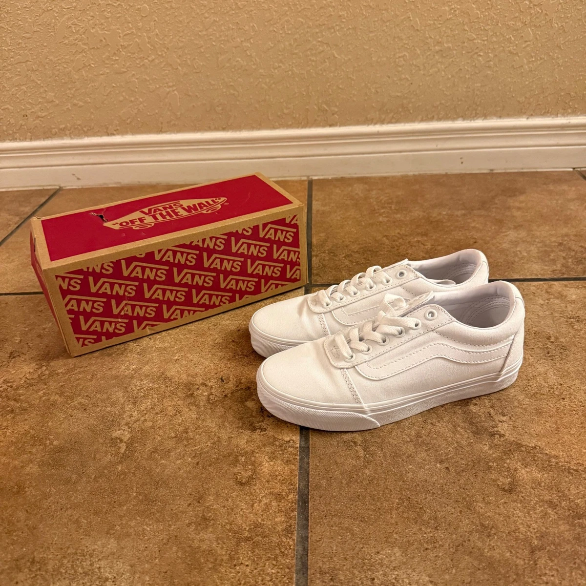 Vans Ward Triple White W for sale | eBay