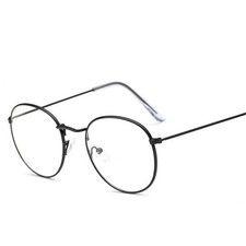 Oval Round Clear Lens Glasses Fashion Retro style Style MetalVintage Geek Nerd