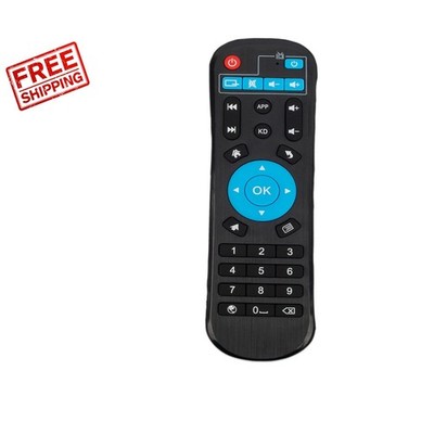 Compact Replacement Remote Control for Android TV Box Q Series - Black/Blue