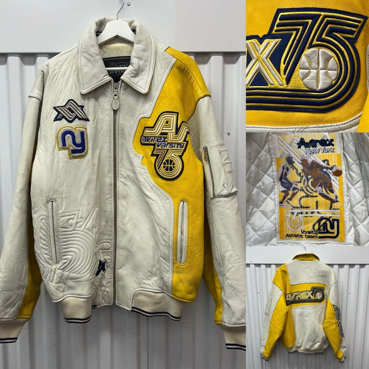 Vintage 2000s Avirex MEDIUM NYC Varsity Rap HipHop