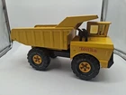 Vintage 1970s  Tonka XMB-975 Yellow - Pressed Steel Metal Dump Truck