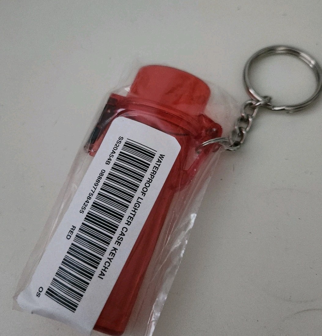 SS20 Supreme Waterproof Lighter Case Keychain Accessory Red