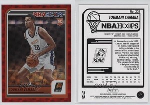 2023-24 Panini NBA Hoops Rookies Hyper Red /99 Toumani Camara #231 Rookie RC