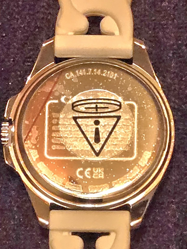 NUEVO Reloj Coach Libby Mujer Blanco/Plateado 34mm con Correa de Goma Foto 4 de 4