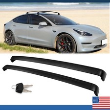 Roof Rack Rail Cross Bar For Tesla Model 3 2017-2024 Aluminum Luggage -new Us