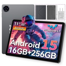 11.1inch Android 15 Tablet, Octa-Core TouchScreen 16GB RAM 256GB ROM Dual Camera