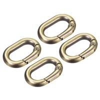 "Feder Ovaler Ring,4Stk 0,83\" Trigger Feder SchlüSselanhäNger Schnalle,Bronze"