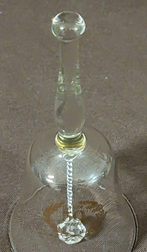 West Virginia Glass Bell Golden 50th Anniversary Gold Inscription 6" - Picture 5 of 8