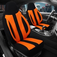 2X SitzbezüGe Passend FüR Chevrolet Nubira (Schwarz-Orange) | Vorne | Pilot