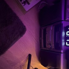 Aiwa CA-DW635 CD Carry Component System FM Preset Memory Silver Black Speakers