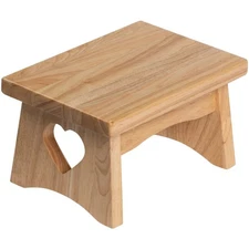 eHemco Rectangular Solid Hardwood Step Stool/Footstool, 7.5 Inches (Collectible)