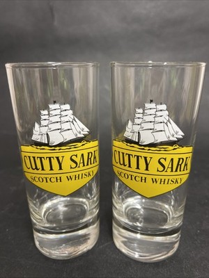 Ein Paar Vintage Cutty Sark Scotch Whisky Gläser