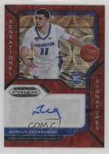 2021-22 Panini Prizm Draft Picks Choice Red 40/88 Marcus Zegarowski Auto 3hd