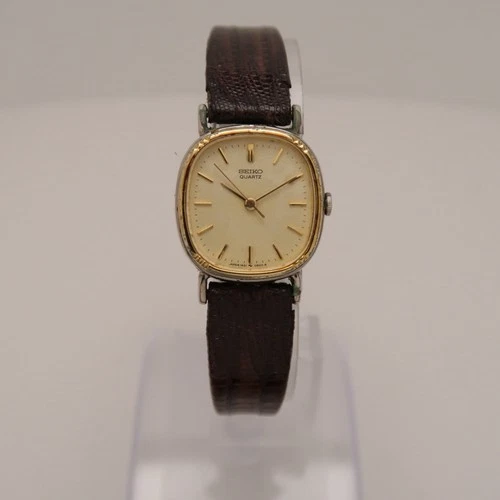SEIKO 1421-5340 Gold Tone Quartz Analog Women Vintage Watch W246 *WORKING