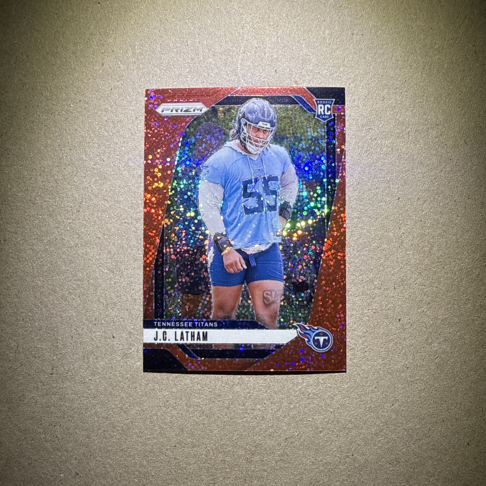 JC Latham Panini Prizm #334 Red Sparkle