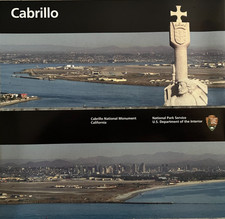 CABRILLO MONUMENT - CA  NATIONAL PARK SERVICE UNIGRID BROCHURE/MAP  Out of Print