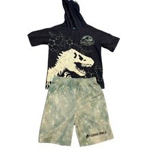 JURASSIC WORLD HOODIE   SHORTS SET BOYS SIZE 7