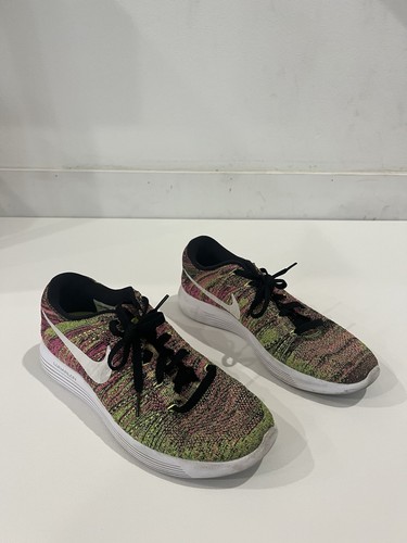 Nike Lunarepic Flyknit Low 2 Mens Size 9 Shoes Trainers Unlimited Green Pink - Picture 2 of 9