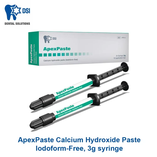 Dental DSI ApexPaste Calcium Hydroxide Paste Iodoform-Free 3g, Syringe
