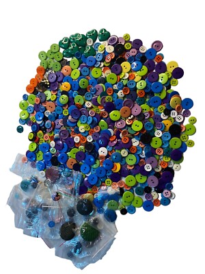 Bag of Buttons Diff. Size, Color, Shape 100's 1.2 lbs