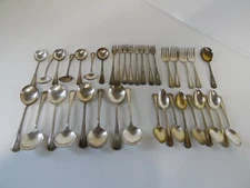 37 pieces Vintage ADAM National Silver Co E.P.N.S. flatware