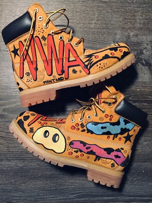 painted timberland boots
