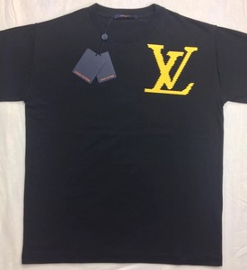 Louis Vuitton x Virgil abloh s/s19, yellow Brick LV Logo Black Tee, Size M Bnwt | eBay