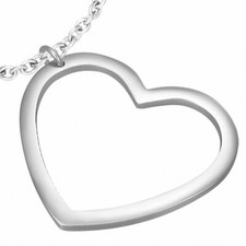 Open Heart Love Charm Pendant In Stainless Steel
