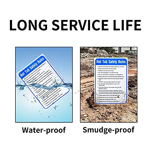Hot Tub Safety Rules Sign, Pool Sign,- 10"x 14" - .040 Aluminum Reflective - Picture 2 of 4