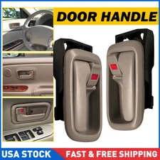 For 2000-2006 Toyota Tundra 2X Interior Door Handle & Bezel Front LH & RH Beige