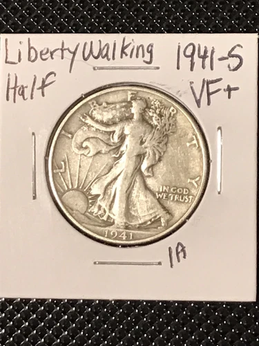 1941-S Liberty Walking Half Dollar VF+