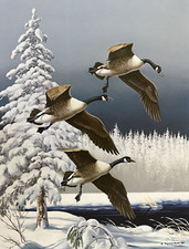 Maynard Reece "Frosty Morning - Canada Geese" LE Hand-Signed Print #736/950