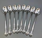 Melrose by Gorham set of 8 Iced Beverage Spoons 7 5/8", Sterling Silver