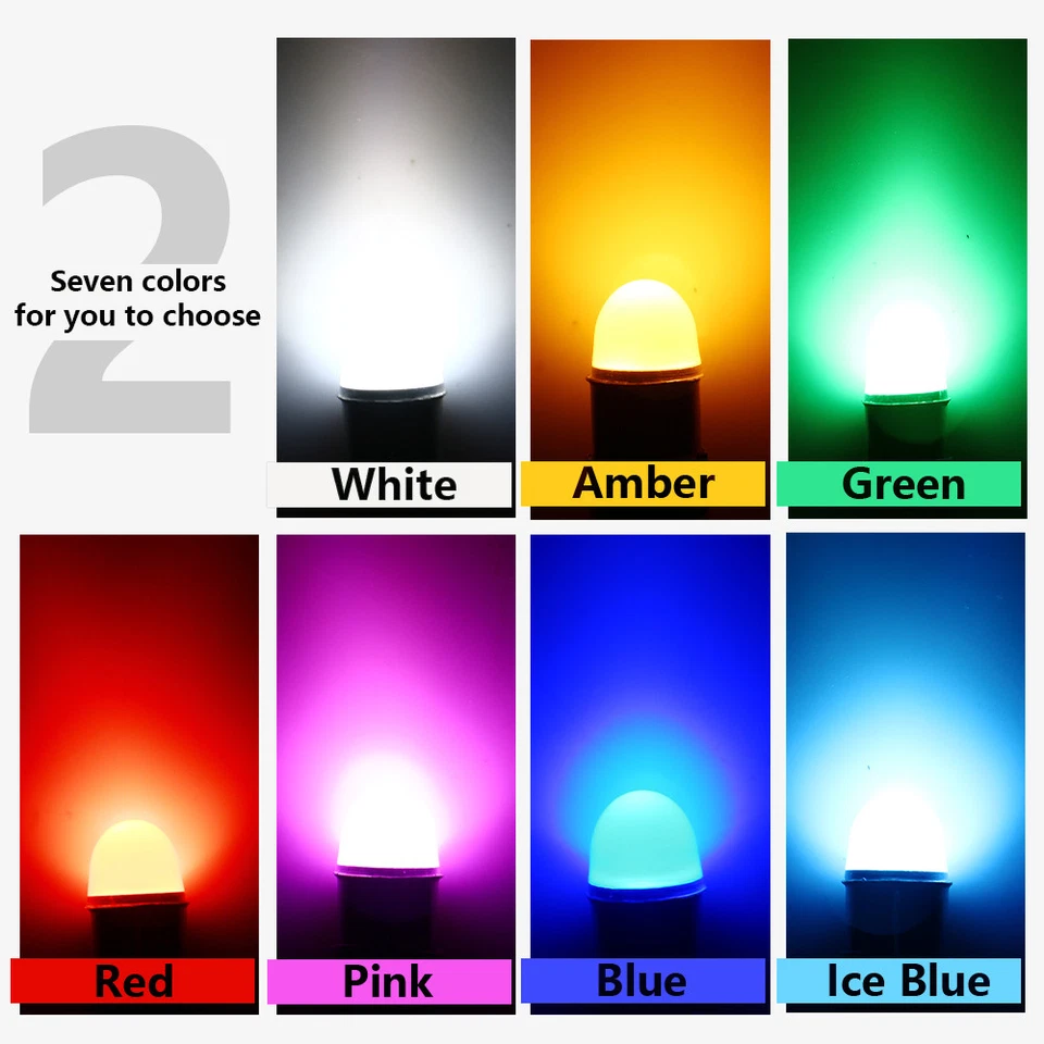 10Pcs 1895 LED T11 T4W BA9S H6W 1891 1847 LED Bayonet Interior Bulbs 12V AC DC - Image 3 of 4