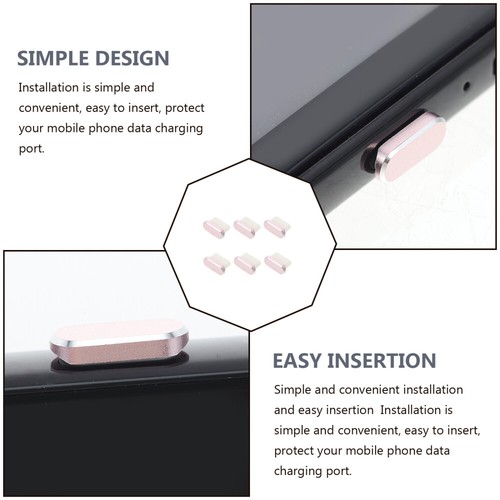 3 Count Bouchon De Poussiere Anti-poussière Pour Téléphone Portable Prise - Zdjęcie 11 z 12