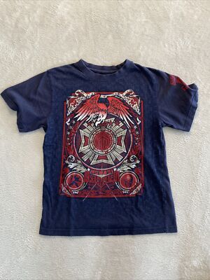 SouthPole Tshirt Men's Small Navy Blue Eagle ''As You Sow shall You Reap'' 1991