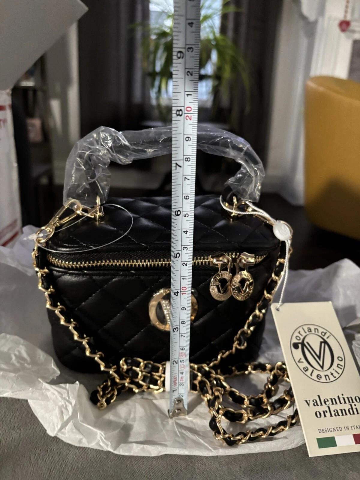 Valentino Orlandi Borsa Vanity Box Manico Superiore Nera Nuova con Etichetta Stile V 3022D